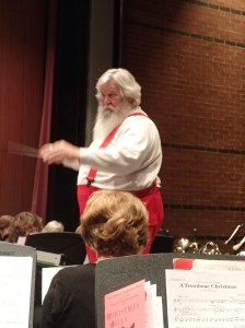 Santa rehearses the band.