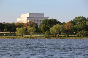 Lincoln Monument from the river.