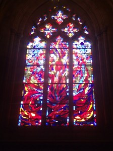 Warmth flows through the windows.