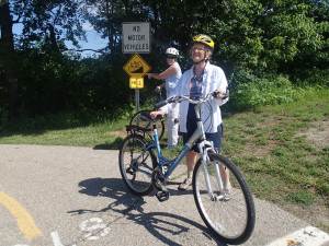 We just came up this hill!