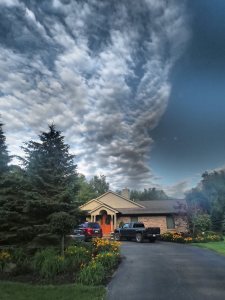 Early morning at Katie's house.