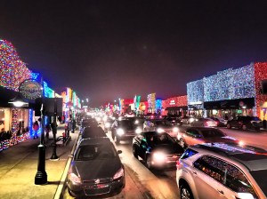 Main street lit up
