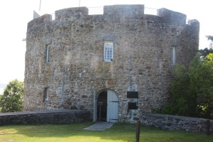 Rebuilt tower houses small museum.