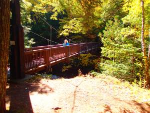 Foot bridge over the Presque Isle River