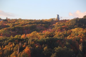 Quincy mine at sunset.