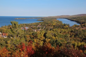 Copper Harbor from Brockway Mountain.