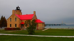 Lighthouse and bridge combo.