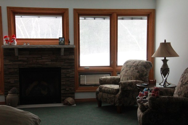 Watching the snow fly.