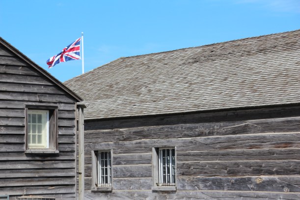 Ft George was built of wood, never meant for defense.  It was burned and the entire town also burned by the Americans.