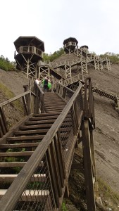 Part of the way to the top.