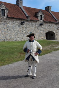 Our guide, as a resident of the fort in the mid 1700s.