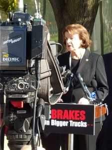 Senator Feinstein says NO to double 33 foot trailers.