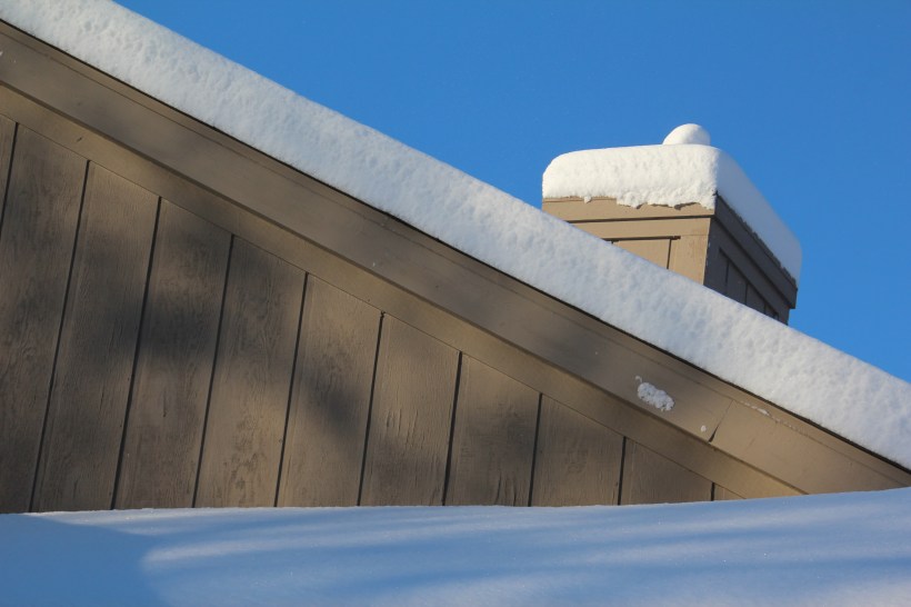 Three roofs, two triangles.