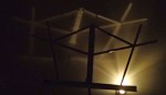 Music stand reflects light