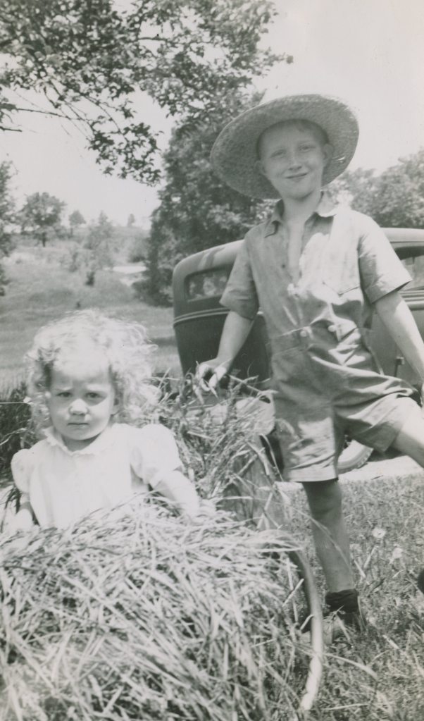Dad and his little sister.