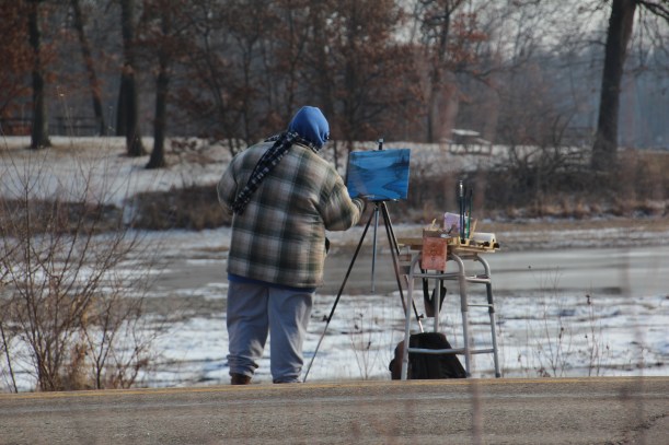 Staying warm with art.