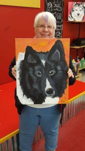 Imoene painted Morgan, taken from her Facebook page.