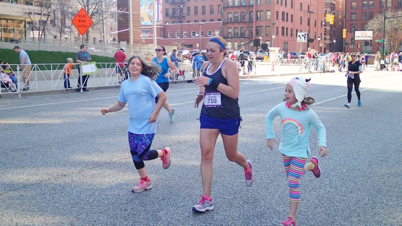 Running mom into the finish line