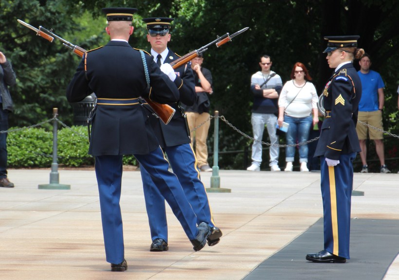 Changing the honor guard.