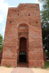 The brick tower of the church is the only original structure left and dates from the mid 17th century.