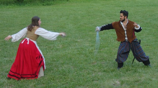 She's a match for him.