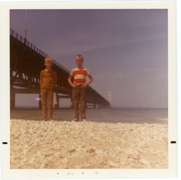 My brothers in 1970 at the bridge.