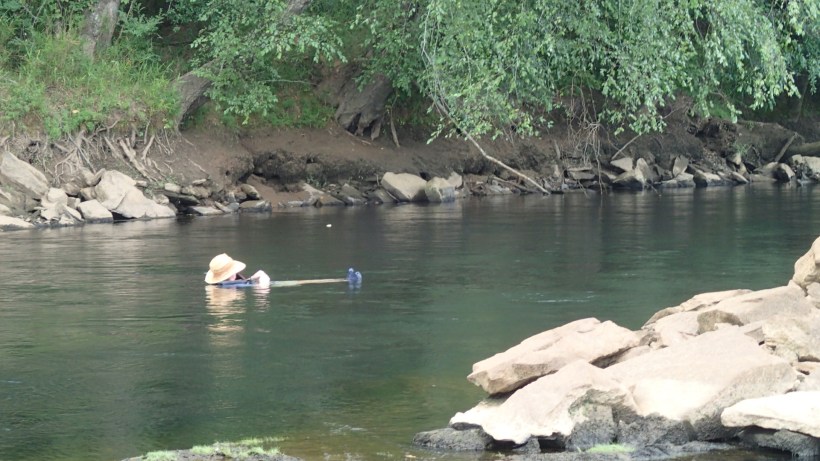 Floating our cares away.