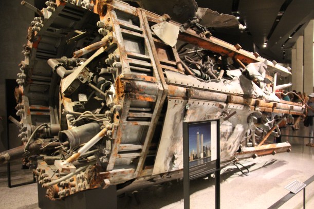 Part of the antenna from atop one of the towers.