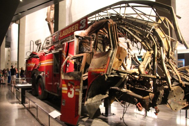 Fire truck.  Cab is destroyed.  All died.