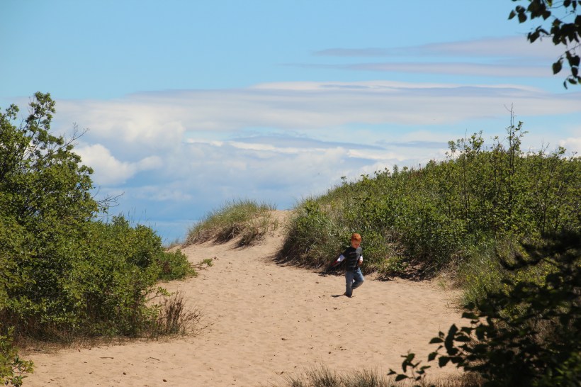Enjoying the huge sandbox.