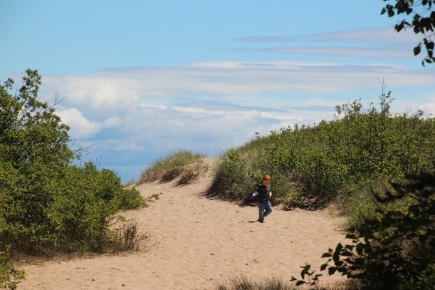 Enjoying the huge sandbox.