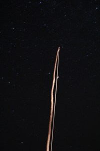 Flagpole points to the stars.