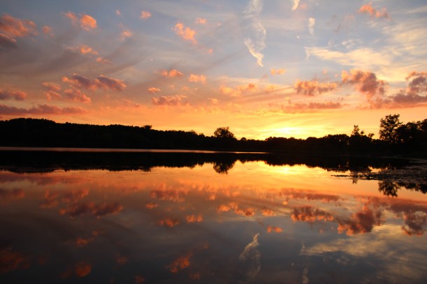 The sun leaves a bit of gold behind.