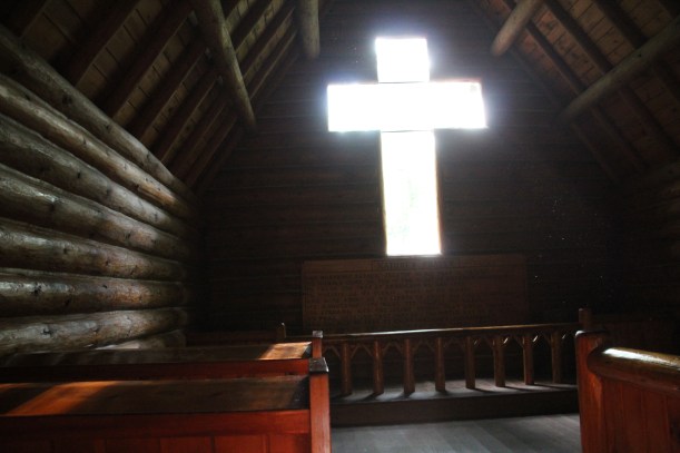 The sun fills the inside of this beautiful little sanctuary.  