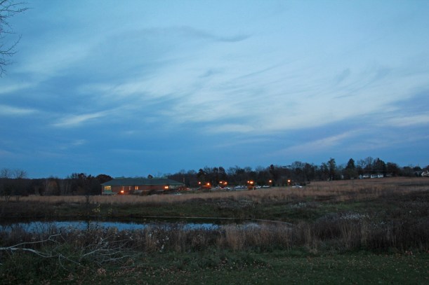 A little cloudy Monday evening.