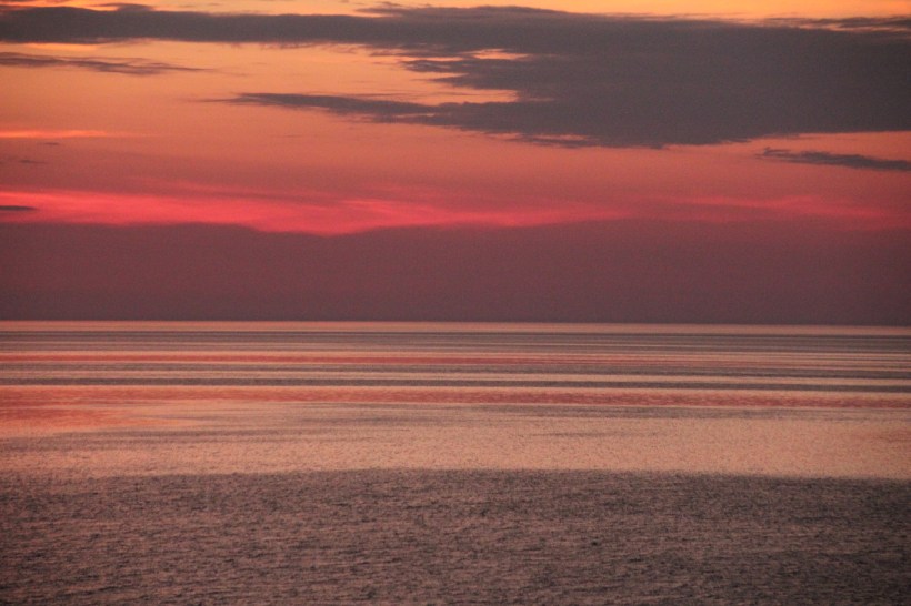 Sunset over Lake Michigan.