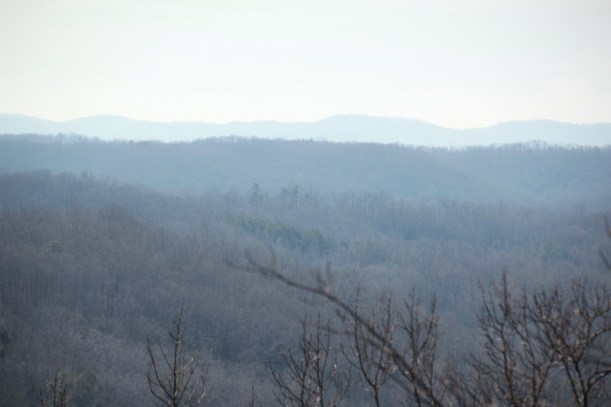 We're in the mountains now.