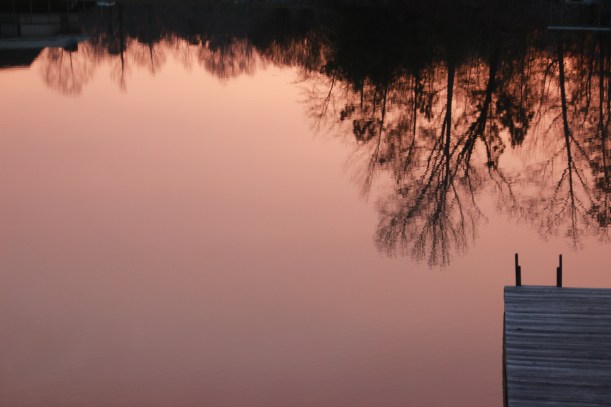 Our first sunset at the lake house.