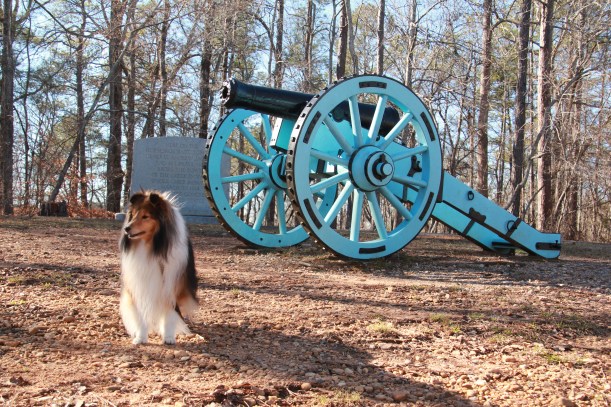 Way up on a peaceful hill is the remembrance of a bloody battle. 