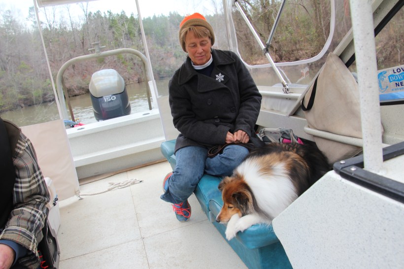 Lulled to sleep by the engine vibration.